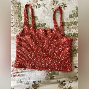 Cropped floral Tank Top